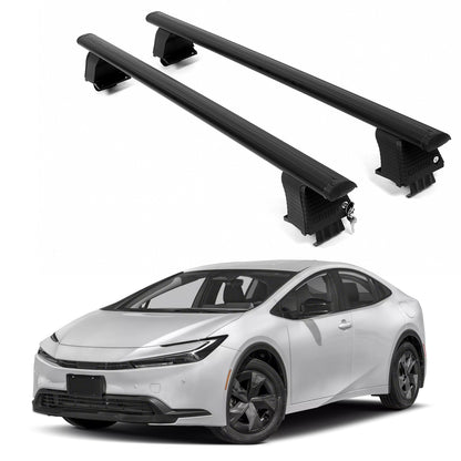 ERKUL Roof Rack Crossbars For TOYOTA PRIUS 2023-2026 Naked Roof Aluminum Black