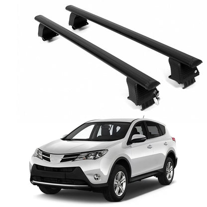 ERKUL Roof Rack Crossbars For TOYOTA RAV4 2013-2018 Naked Roof Aluminum Black