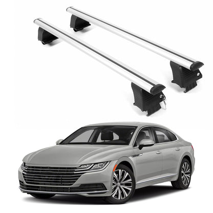 ERKUL Roof Rack Crossbars For VOLKSWAGEN ARTEON 2019-2024 Naked Roof Aluminum Silver