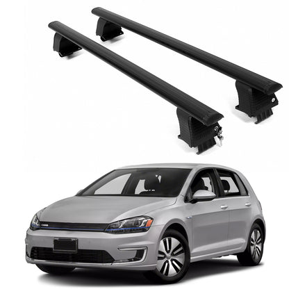 ERKUL Roof Rack Crossbars For VOLKSWAGEN E-GOLF 2015-2021 Naked Roof Aluminum Black