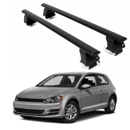 ERKUL Roof Rack Crossbars For VOLKSWAGEN GOLF 2015-2021 Naked Roof Aluminum Black