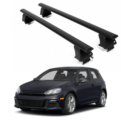 ERKUL Roof Rack Crossbars For VOLKSWAGEN GOLF R 2012-2013 Naked Roof Aluminum Black