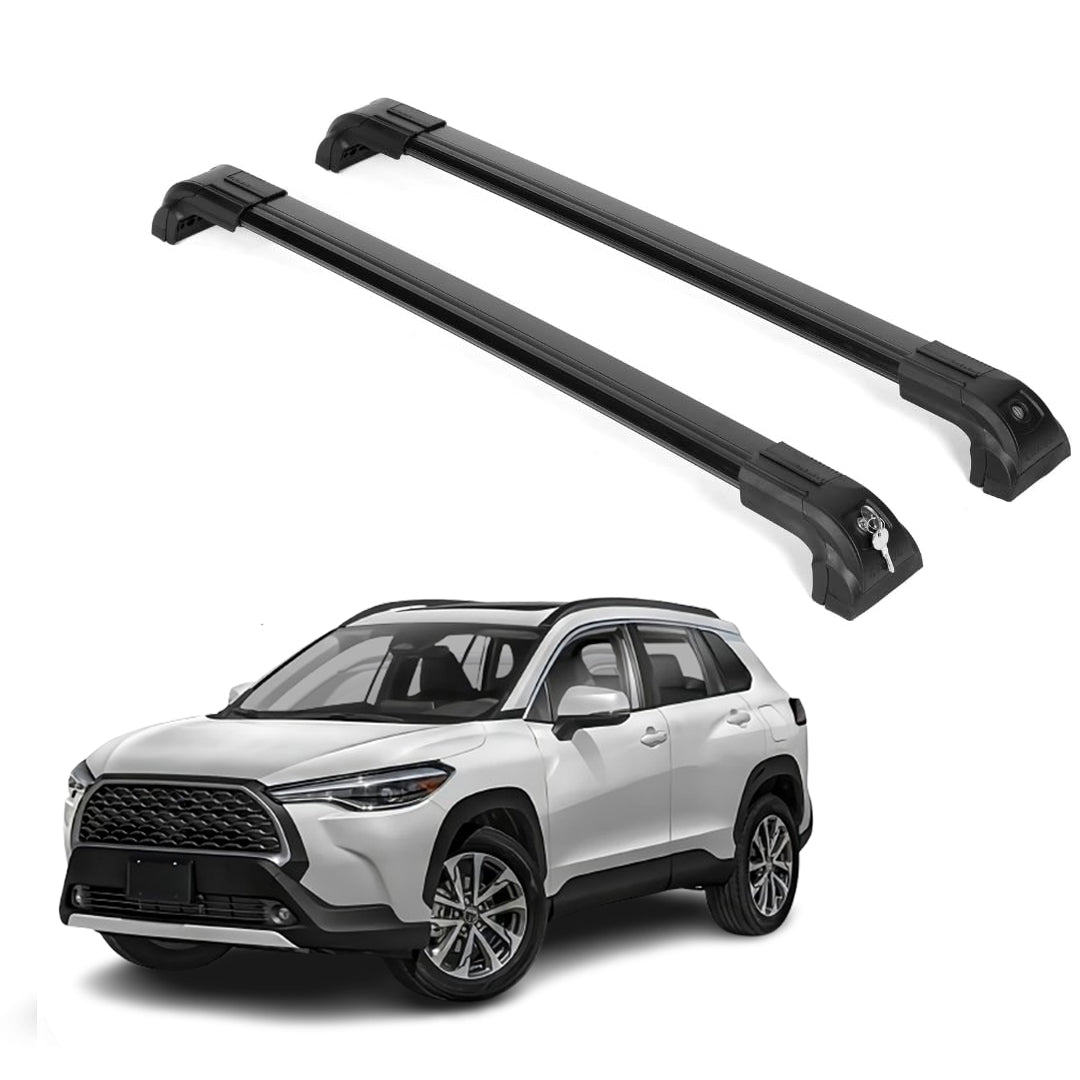 ERKUL Heavy Duty Roof Rack Cross Bars for Toyota Corolla Cross 2022-2024 | Black