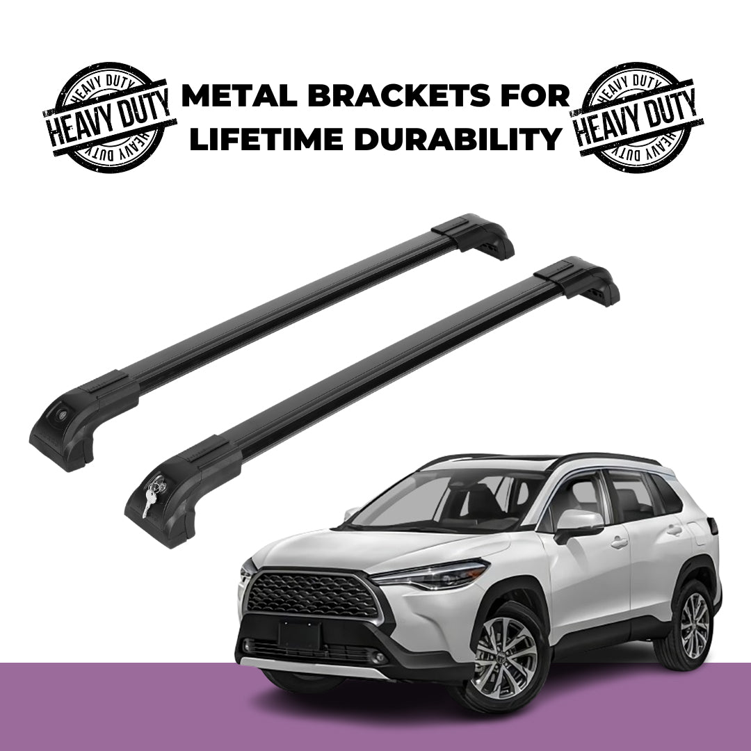 Heavy Duty 220 lbs Roof Rack Crossbars Fits Toyota Corolla Cross 2022-2025 - Black