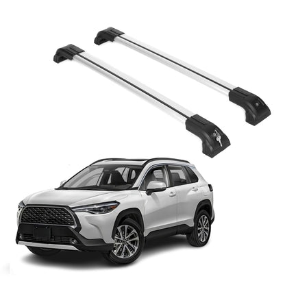 ERKUL Heavy Duty Roof Rack Cross Bars for Toyota Corolla Cross 2022-2024 | Silver