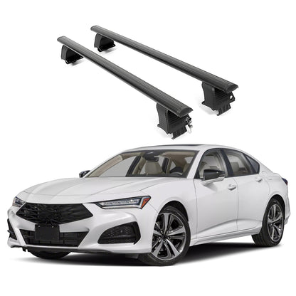 ERKUL Roof Rack Crossbars Fits Acura TLX 2021-2025 Naked Roof Aluminum Black