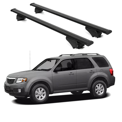 ERKUL Roof Rack Cross Bars for Mazda Tribute 2001-2011 for Raised Rails - Black