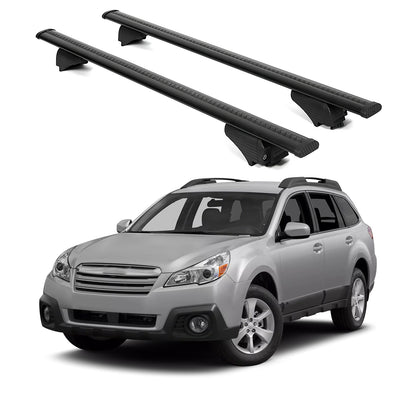 ERKUL Roof Rack Cross Bars for Subaru Outback 2010-2014 for Raised Rails - Black