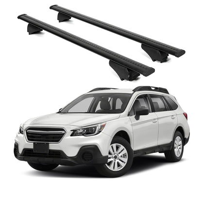 ERKUL Roof Rack Cross Bars for Subaru Outback 2015-2019 for Raised Rails - Black