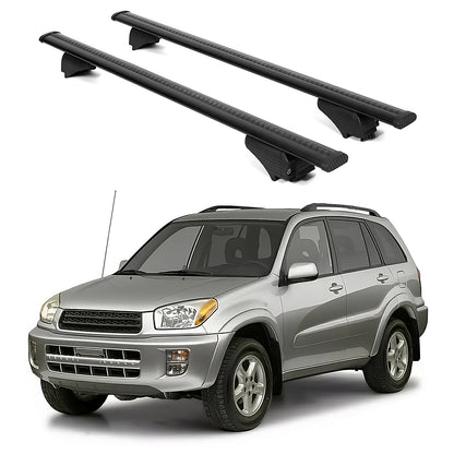 ERKUL Roof Rack Cross Bars for Toyota RAV4 1996-2006 for Raised Rails - Black