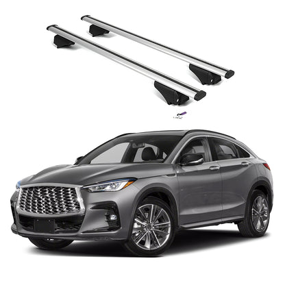 ERKUL Roof Rack Cross Bars for INFINITI QX55 2022-2025 with Flush Rails - Silver