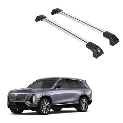 220 lbs 2 PC Heavy Duty Roof Rack Crossbars for Cadillac VISTIQ 2026 - Silver