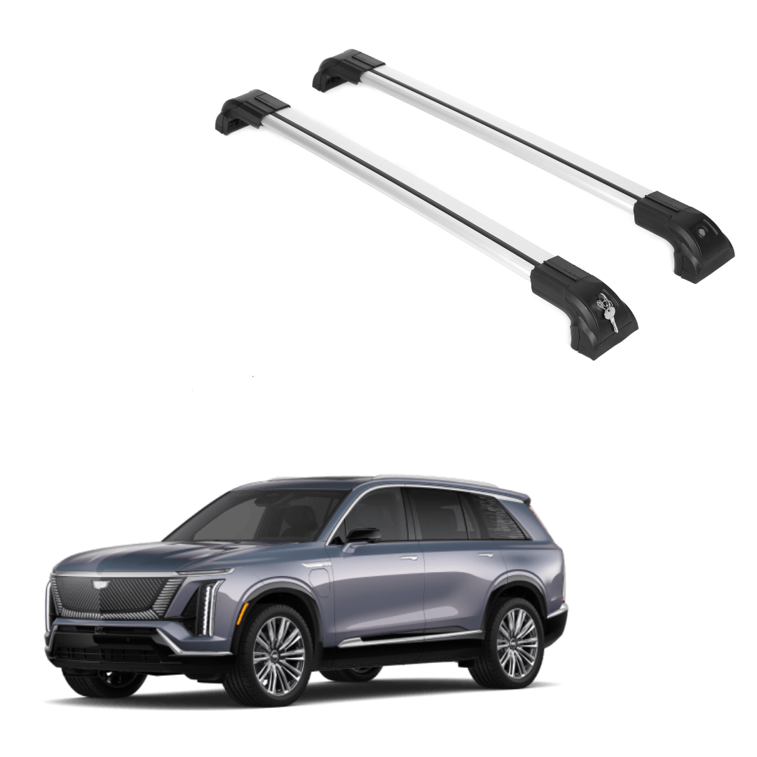 220 lbs 2 PC Heavy Duty Roof Rack Crossbars for Cadillac VISTIQ 2026 - Silver