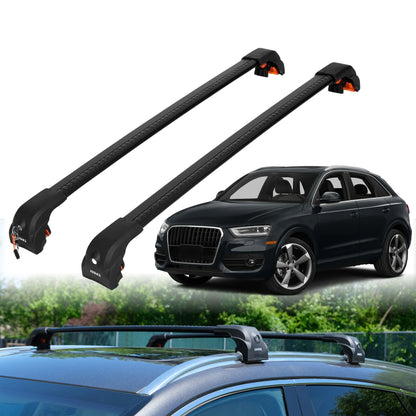 2PC Heavy Duty Roof Rack Crossbars for Audi Q3 2012-2018 w/ Flush Rails