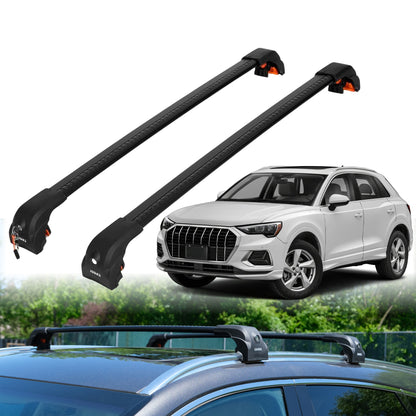 2PC Heavy Duty Roof Rack Crossbars for Audi Q3 2019-2025 w/ Flush Rails