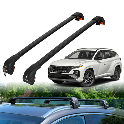 Heavy Duty Roof Rack Crossbars for Hyundai Tucson 2022-2025 w/ Flush Rails