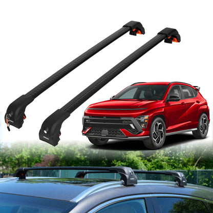 Heavy Duty Roof Rack Crossbars for Hyundai Kona 2024-2025 w/ Flush Rails