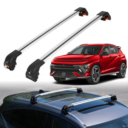 Heavy Duty Roof Rack Crossbars for Hyundai Kona 2024-2025 w/ Flush Rails