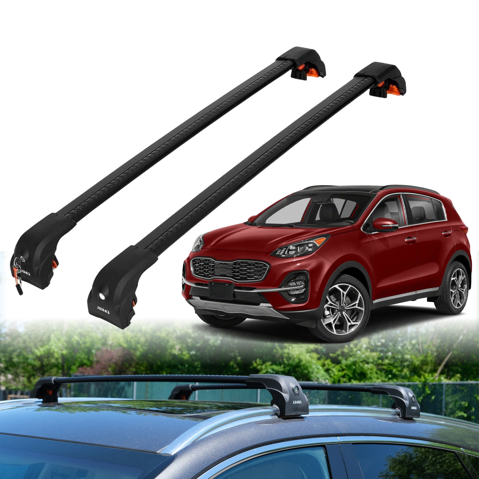 Premium Quality 220 lb Load Rating Roof Rack Crossbars for Kia Sportage 2017-22
