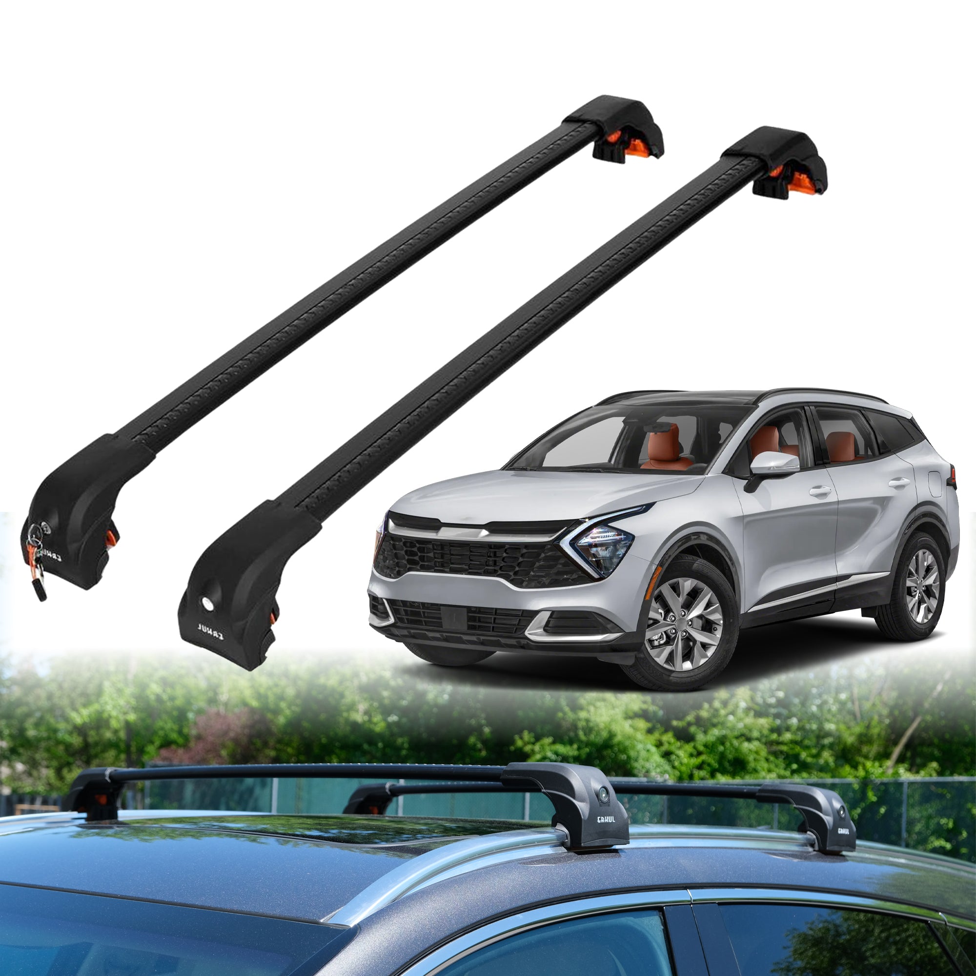 Premium Quality 220 lb Load Rating Roof Rack Crossbars for Kia Sportage 2023-25