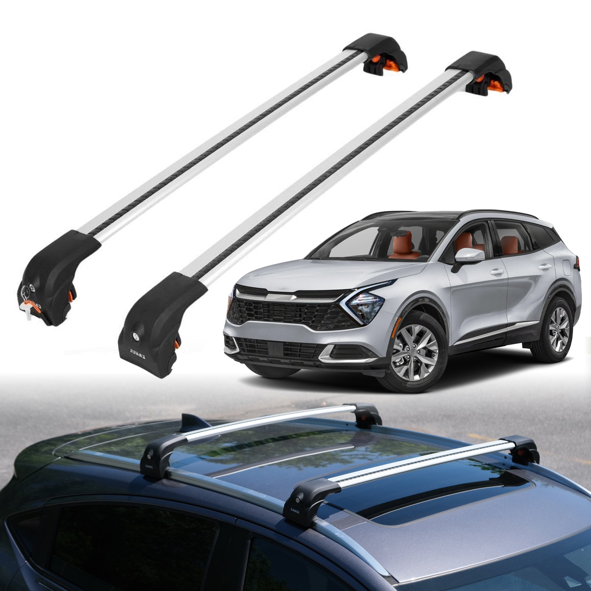 Premium Quality 220 lb Load Rating Roof Rack Crossbars for Kia Sportage 2023-25
