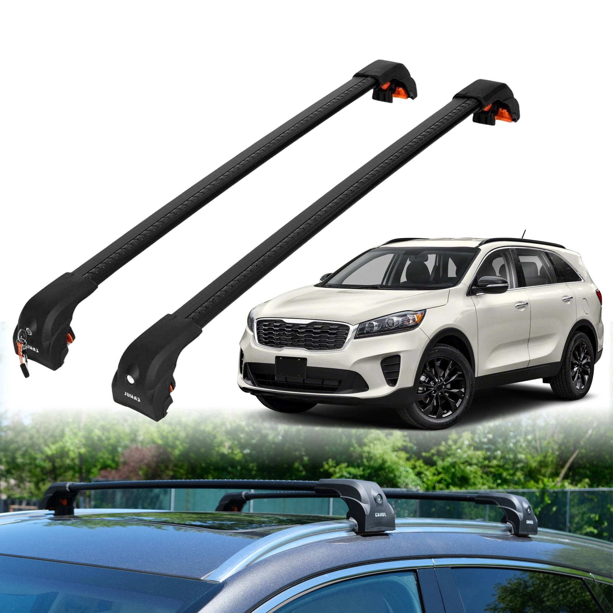 Premium Quality 220 lb Load Rating Roof Rack Crossbars for Kia Sorento 2016-2020