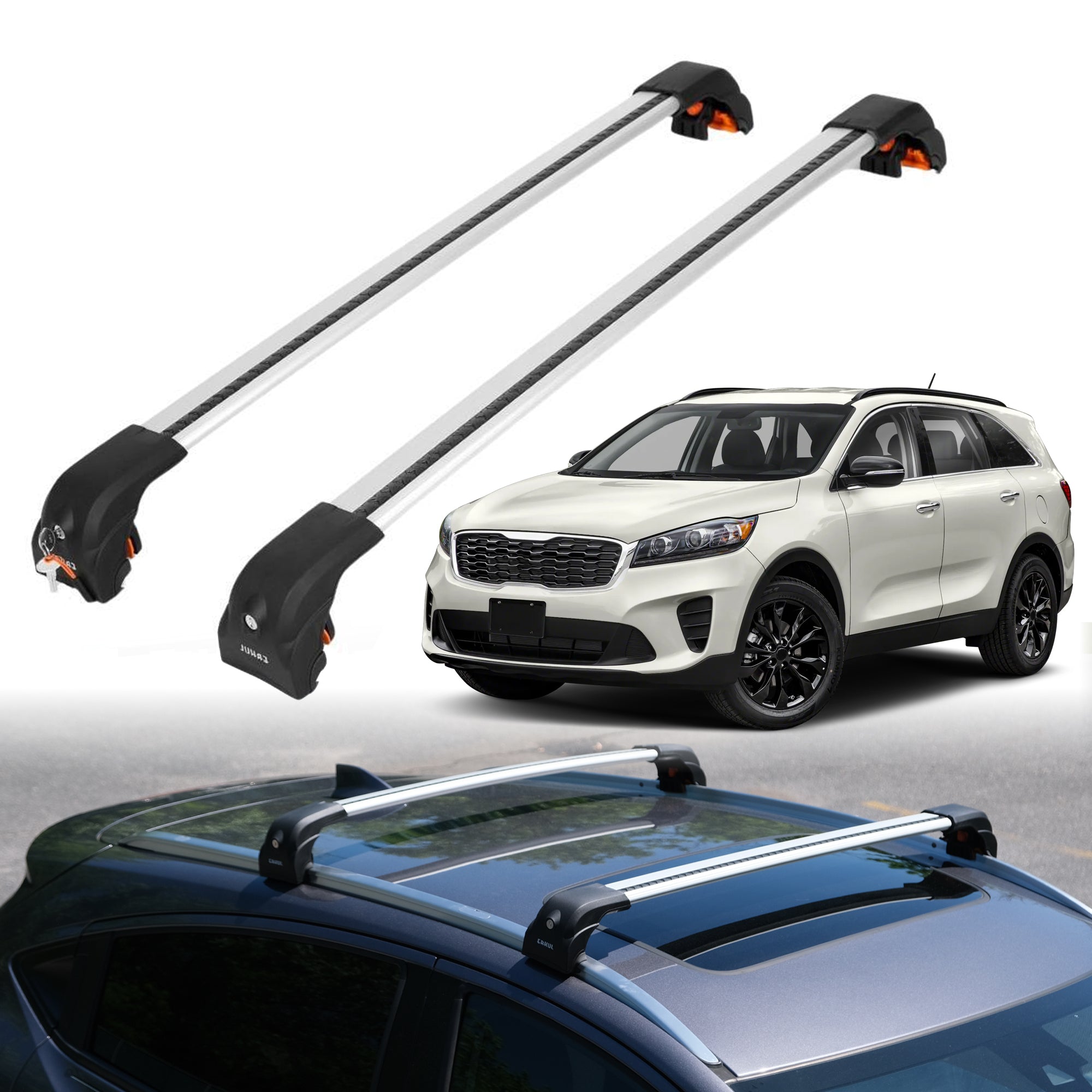 Premium Quality 220 lb Load Rating Roof Rack Crossbars for Kia Sorento 2016-2020