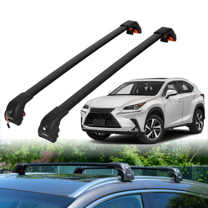 Roof Rack Crossbars for Lexus NX200T NX300 NX300H 2015-2021 w/ Flush Rails