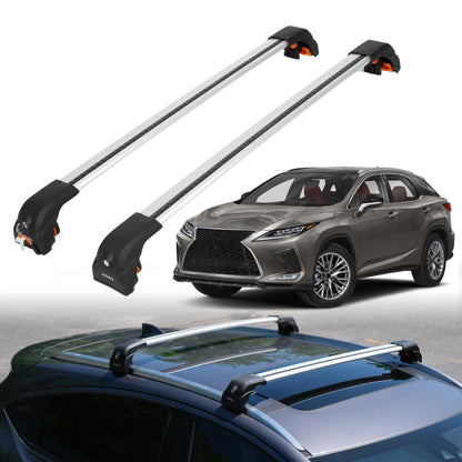 Heavy Duty Roof Rack Crossbars for Lexus RX Series 2016-2022 w/ Flush Rails