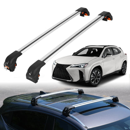 Heavy Duty Roof Rack Crossbars for Lexus UX250h 2019-2025 w/ Flush Rails