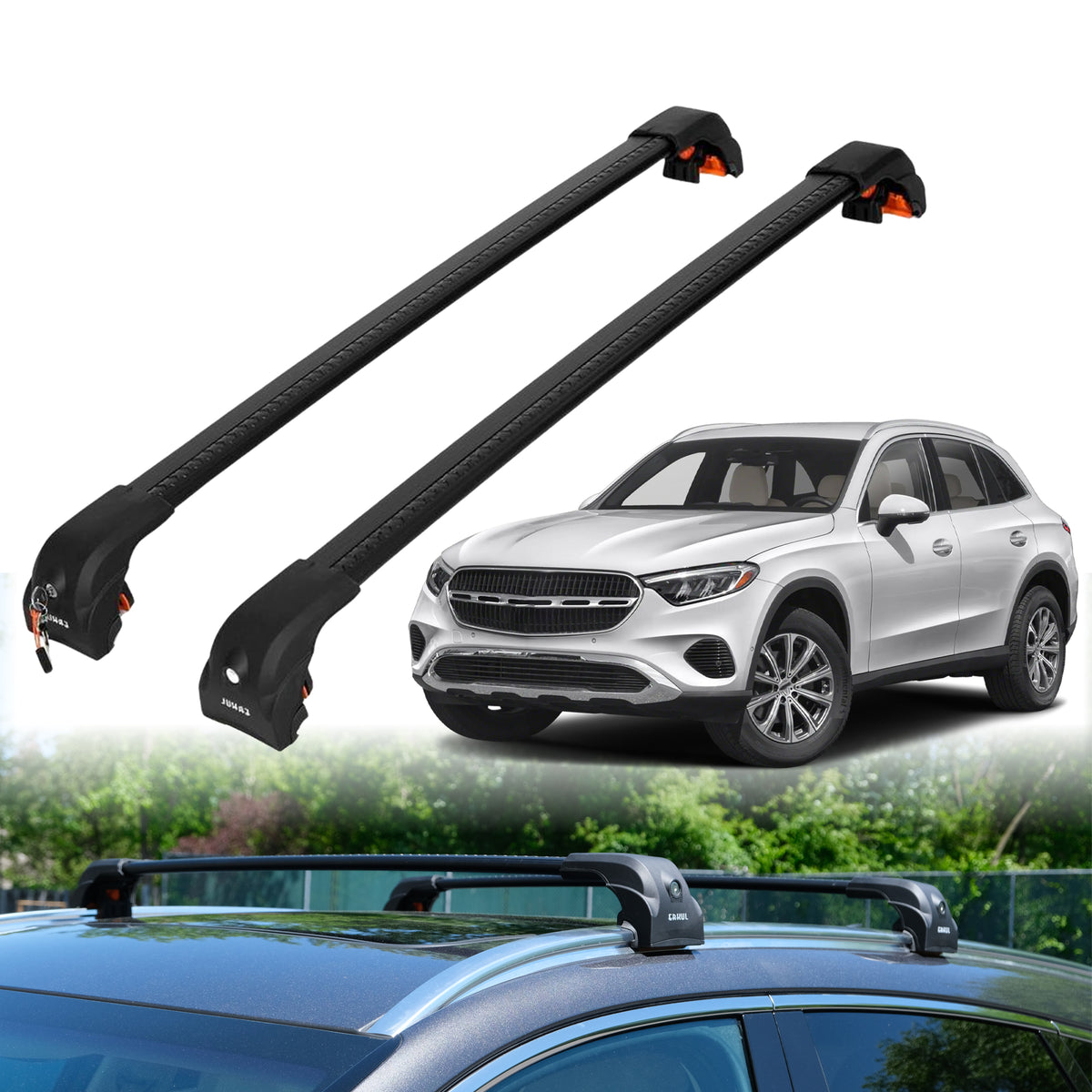 ERKUL Roof Rack Crossbars For MERCEDES-BENZ GLC300 2023-2026