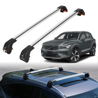 Heavy Duty Roof Rack Crossbars for Volvo XC40 2019-2025 w/ Flush Rails