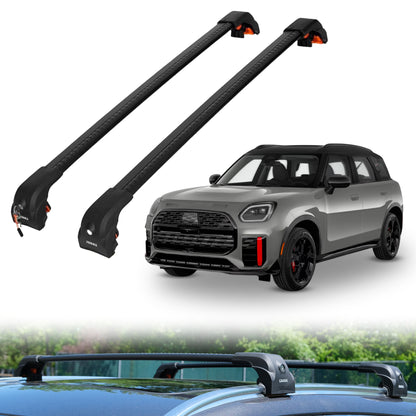 2PC Heavy Duty Roof Rack Crossbars for Mini Cooper Countryman 2025-2026 w/ Flush Rails