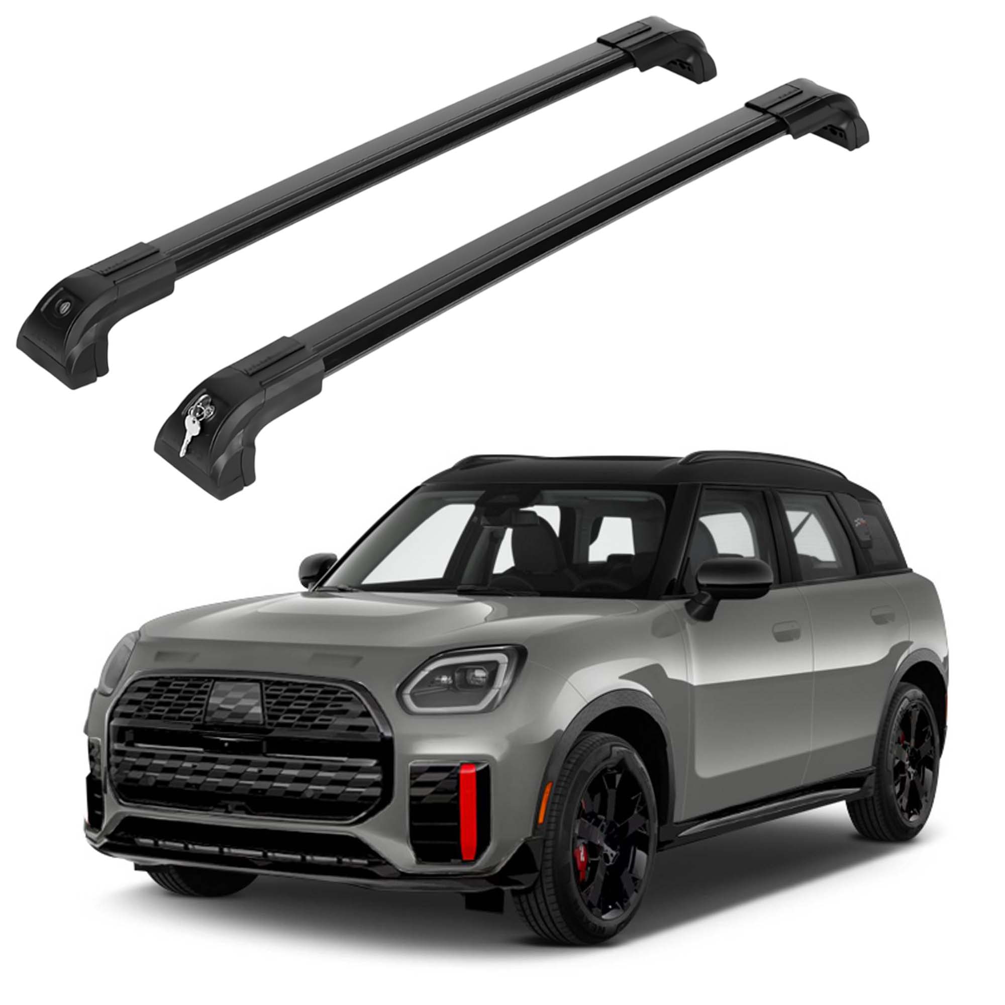 Heavy Duty 220lbs Roof Rack Cross Bars for Mini Cooper Countryman 2025-2026 - Black