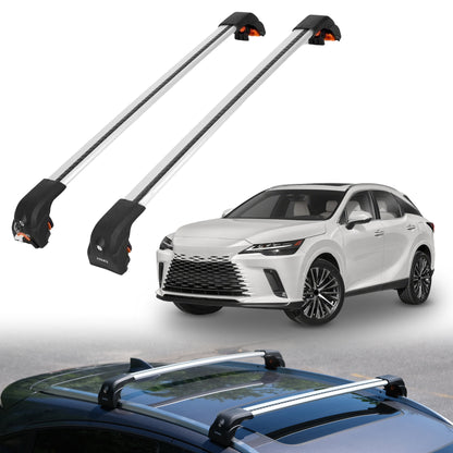2PC Heavy Duty Roof Rack Crossbars for Lexus RX 2023-2026 w/ Flush Rails