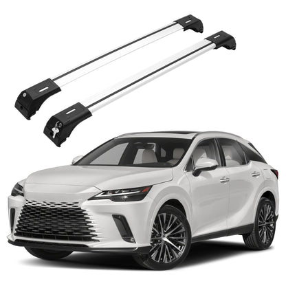 ERKUL Roof Rack Cross Bars for Lexus RX 2023-2026 with Flush Rails - Silver