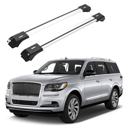 ERKUL Roof Rack Cross Bars for Lincoln Navigator 2018-2024 for Raised Rails - Black