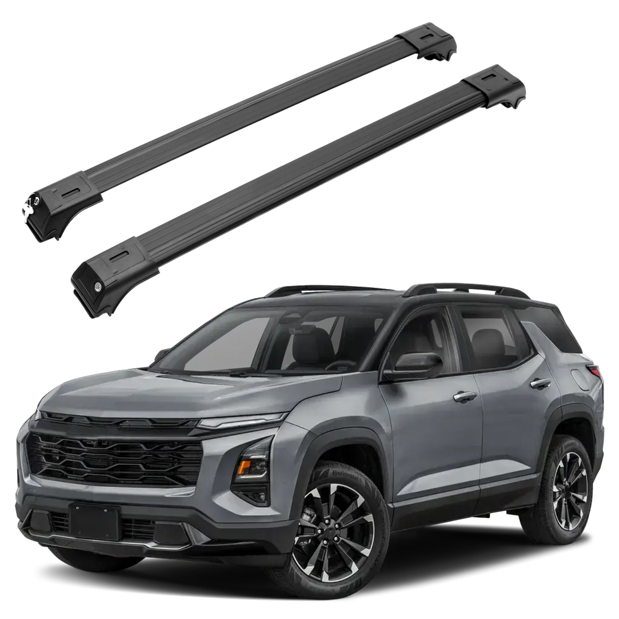 ERKUL Roof Rack Cross Bars for Chevrolet Equinox 2025-2026 for Raised Rails - Black
