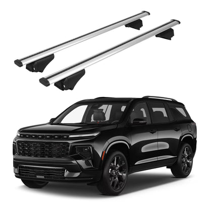 ERKUL Roof Rack Cross Bars for Chevrolet Traverse 2024-2026 for Raised Rails - Silver