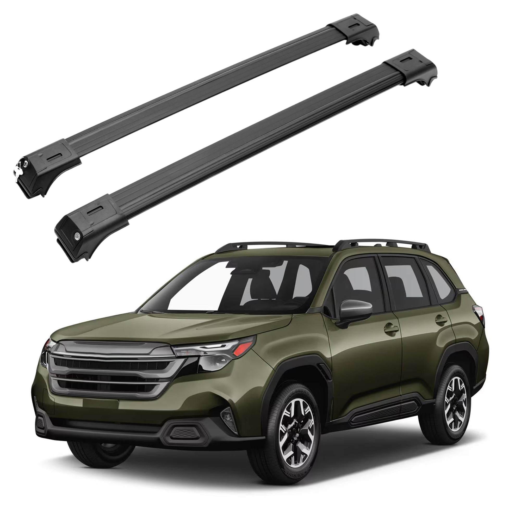 ERKUL Roof Rack Cross Bars for Subaru Forester 2025-2026 for Raised Rails - Black