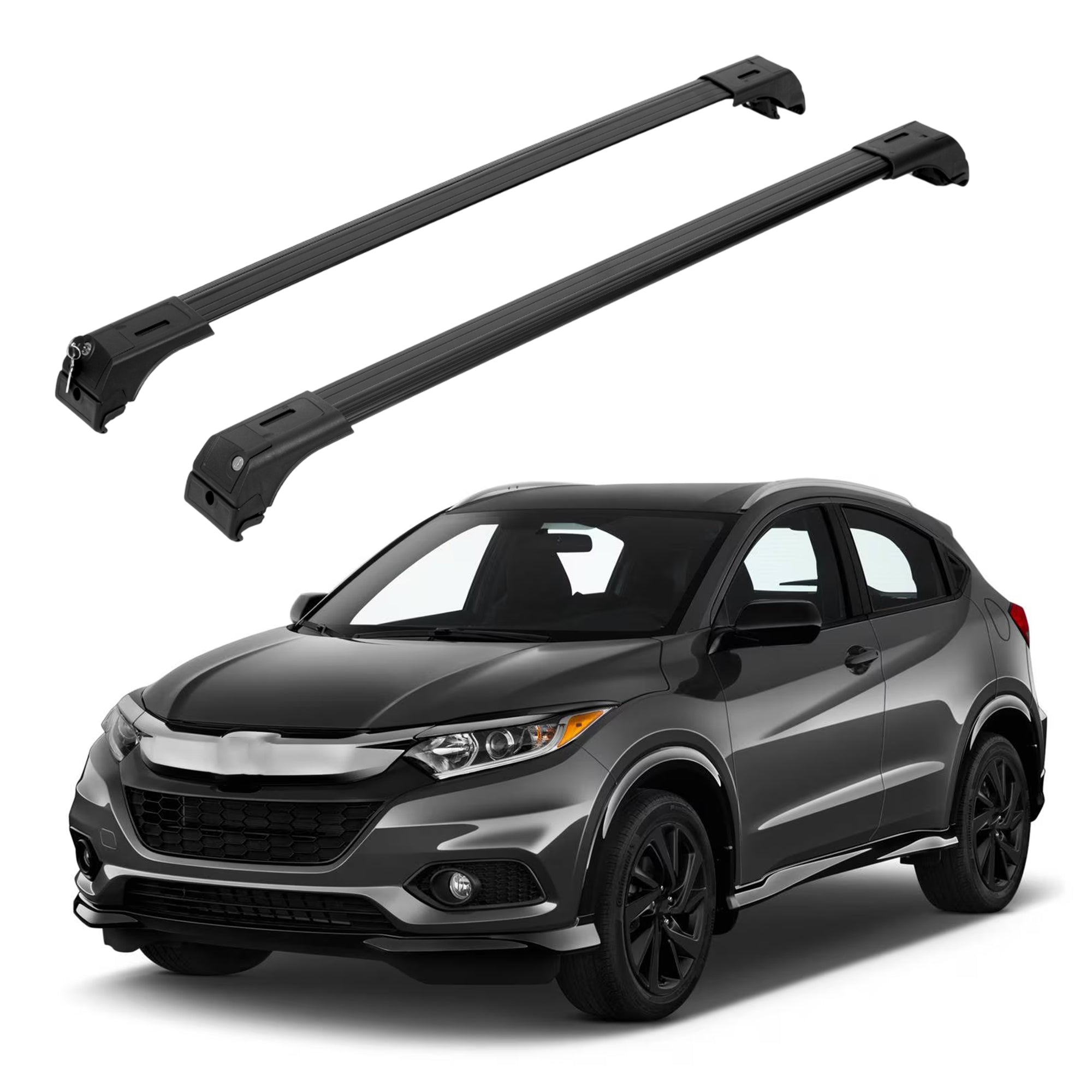 ERKUL Roof Rack Cross Bars for Honda HR-V HRV 2016-2022 with Flush Rails - Black