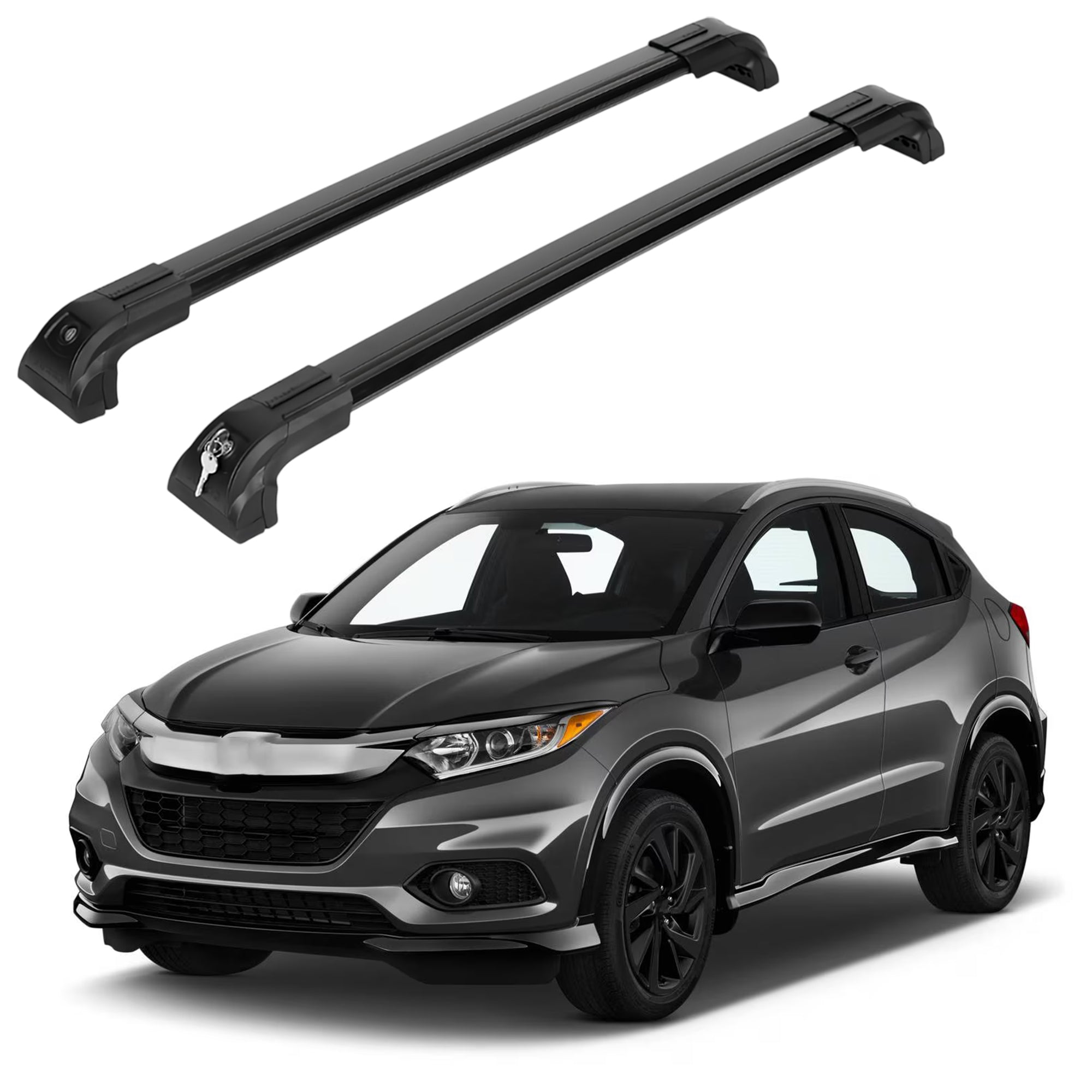 Heavy Duty 220lbs Roof Rack Cross Bars for Honda HR-V HRV 2016-2022 - Black