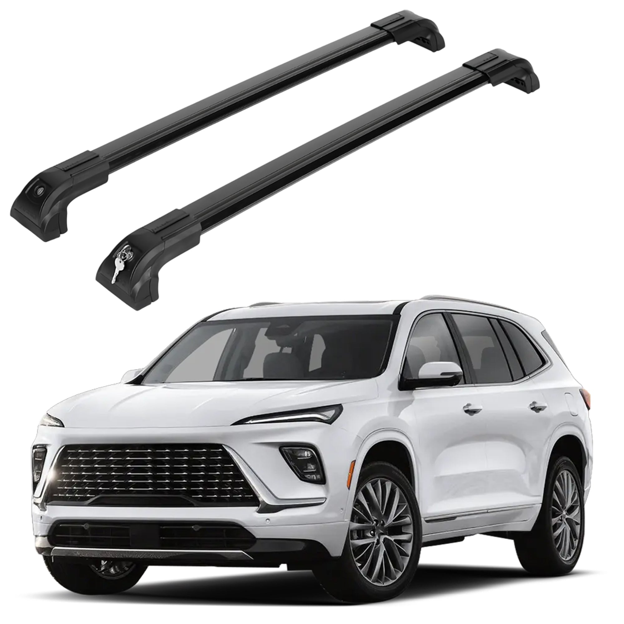 Heavy Duty 220lbs Roof Rack Cross Bars for Buick Enclave 2025-2026 - Black