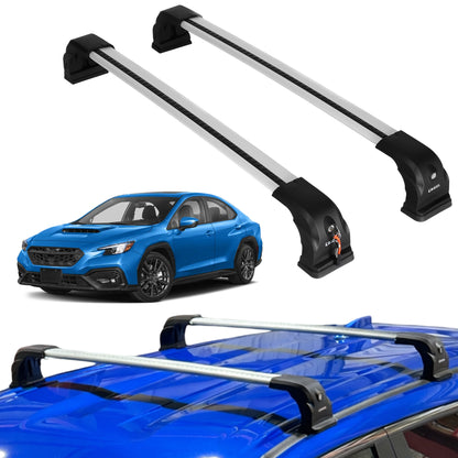 220 lbs Roof Rack Crossbars for Subaru WRX 2022-2026 - Silver
