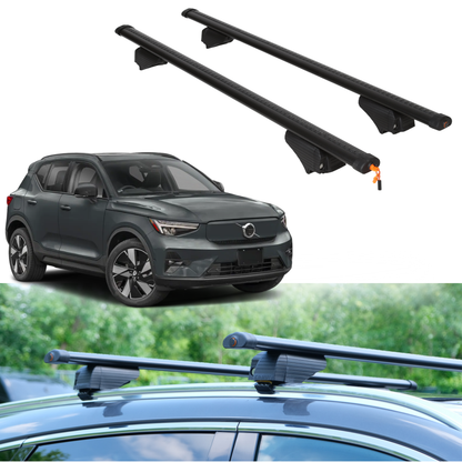 Roof Rack Crossbars for Volvo EX40 2025-2027 Fits Flush Rails - Black