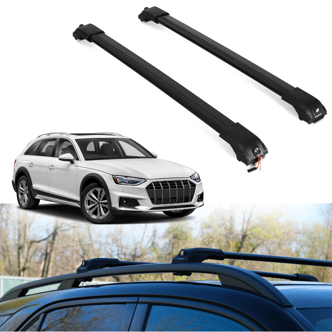 Roof Rack Crossbars for Audi A4 Allroad 2017-2025 - Black