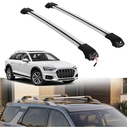 Roof Rack Crossbars for Audi A4 Allroad 2017-2025 - Silver