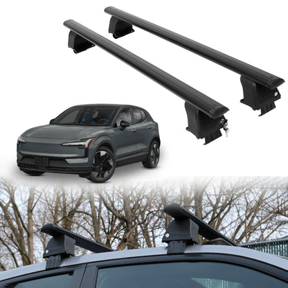 Roof Rack Crossbars for Volvo EX30 2025-2026 Fits Naked Roof - Black