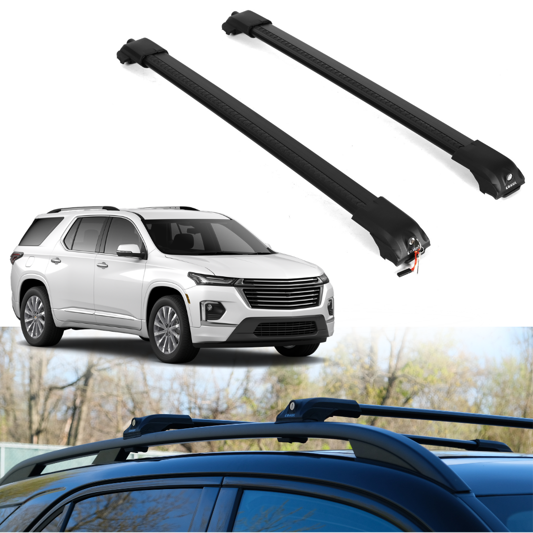 Roof Rack Crossbars for Chevrolet Traverse 2018-2023 - Black