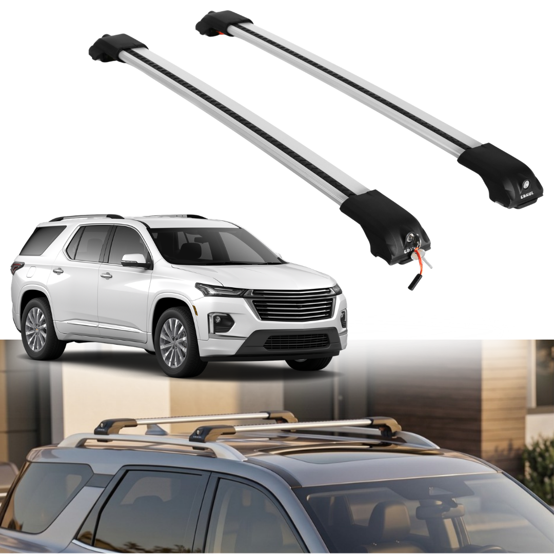 Roof Rack Crossbars for Chevrolet Traverse 2018-2023 - Silver